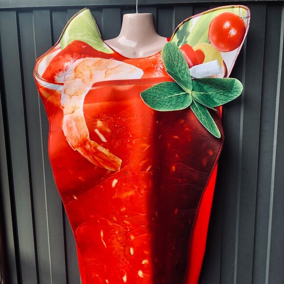 Bloody Mary Bloody Caesar Cocktail Drink Halloween Costume Unisex Adult One Size - Picture 1 of 8